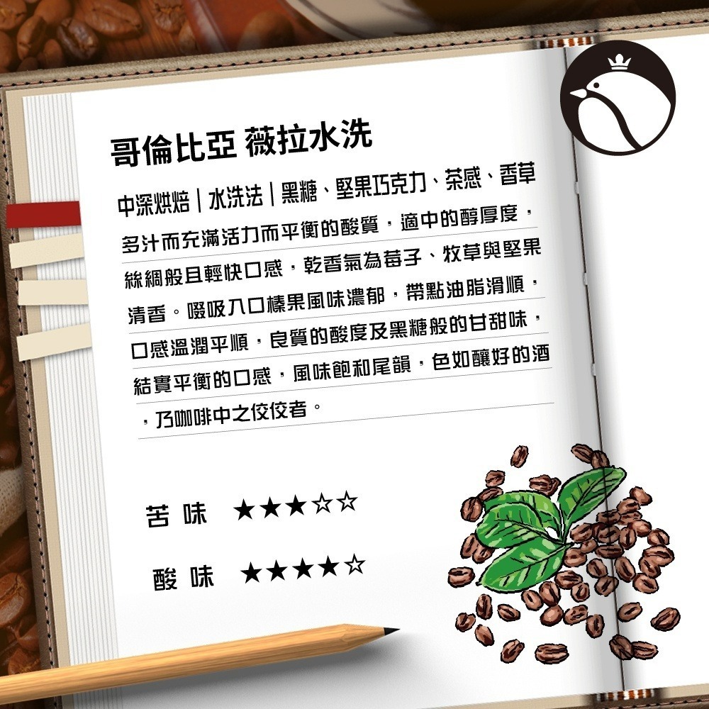 【費拉拉】哥倫比亞 薇拉水洗(1磅) 手沖咖啡 拿鐵 中深焙/黑糖.堅果巧克力. 香草 阿拉比卡豆 電子發票-細節圖4