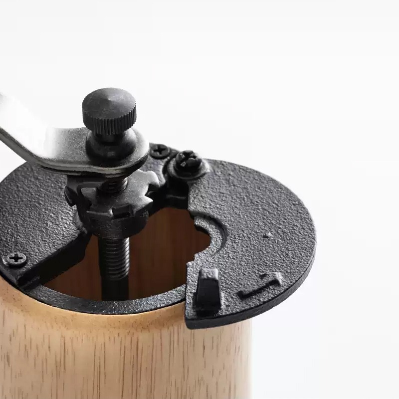 【費拉拉咖啡】CAFEDE KONA 經典原木手搖咖啡磨豆機(淺橡木色/胡桃木色)【台灣製造】-細節圖7