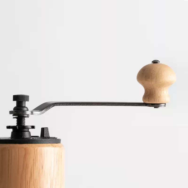 【費拉拉咖啡】CAFEDE KONA 經典原木手搖咖啡磨豆機(淺橡木色/胡桃木色)【台灣製造】-細節圖8