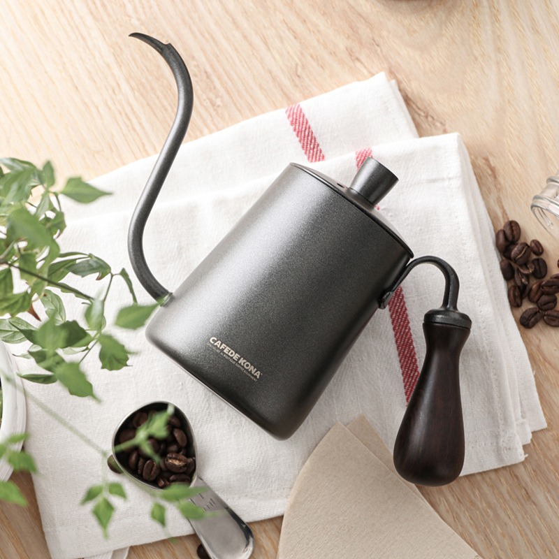 CAFEDE KONA 北歐木柄手沖細口壺 (360/600ML) 電子發票 快速出貨-細節圖4