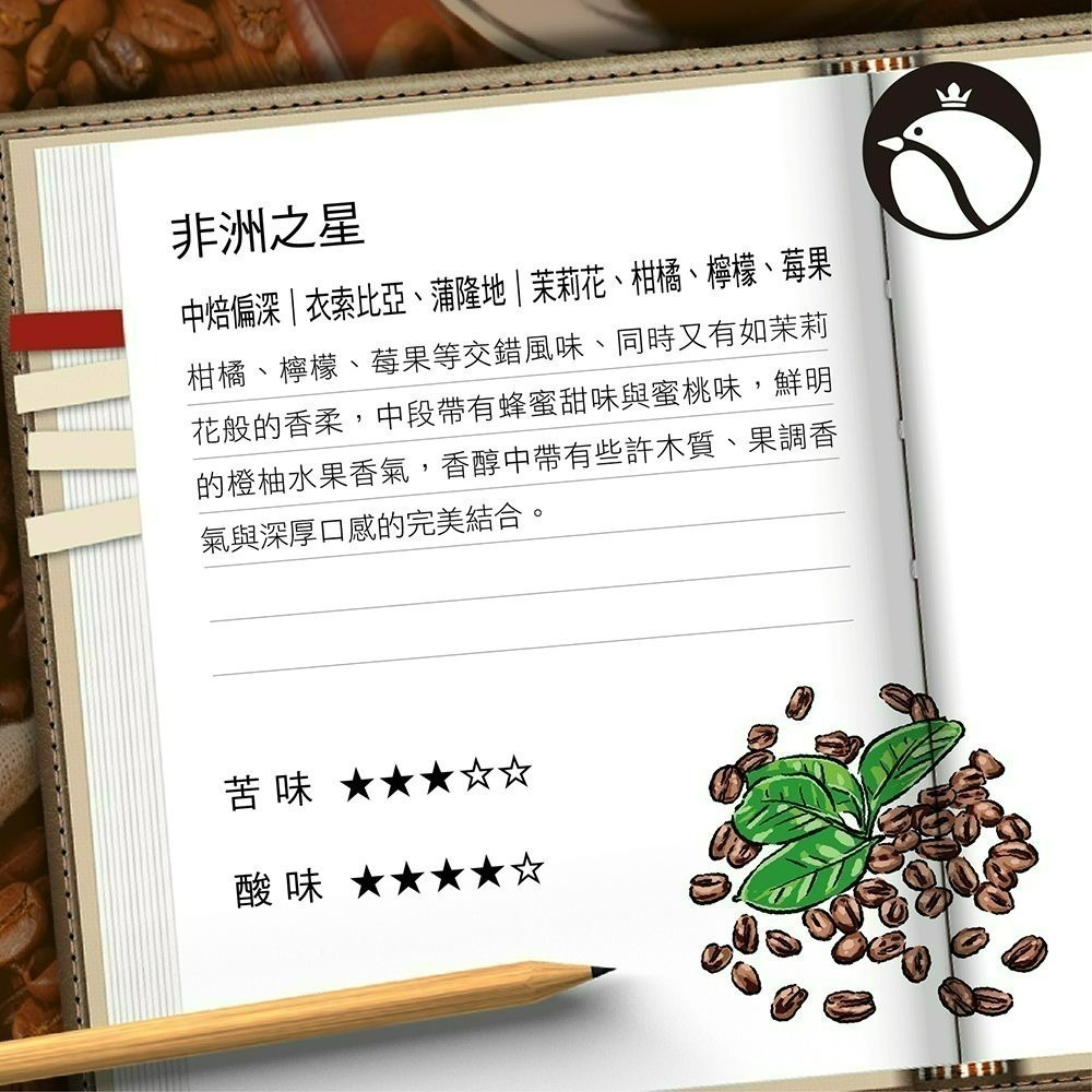 【費拉拉】非洲之星 精選配方咖啡豆/1磅 手沖咖啡 拿鐵 中淺烘焙/莓果.柑橘.腰果 阿拉比卡豆 電子發票-細節圖3