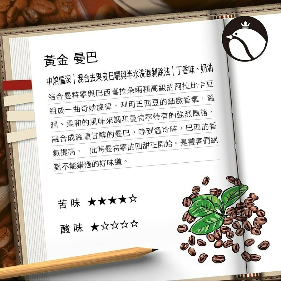 【費拉拉】 黃金 曼巴/1磅 手沖咖啡 拿鐵 中深烘焙/丁香.香草.奶油 阿拉比卡豆 電子發票-細節圖3