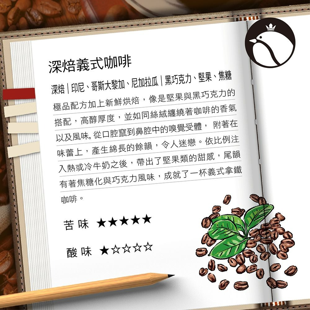 【費拉拉】深焙義式咖/1磅 手沖咖啡 拿鐵 深烘焙/黑巧克力.堅果 電子發票【買一送一】-細節圖3