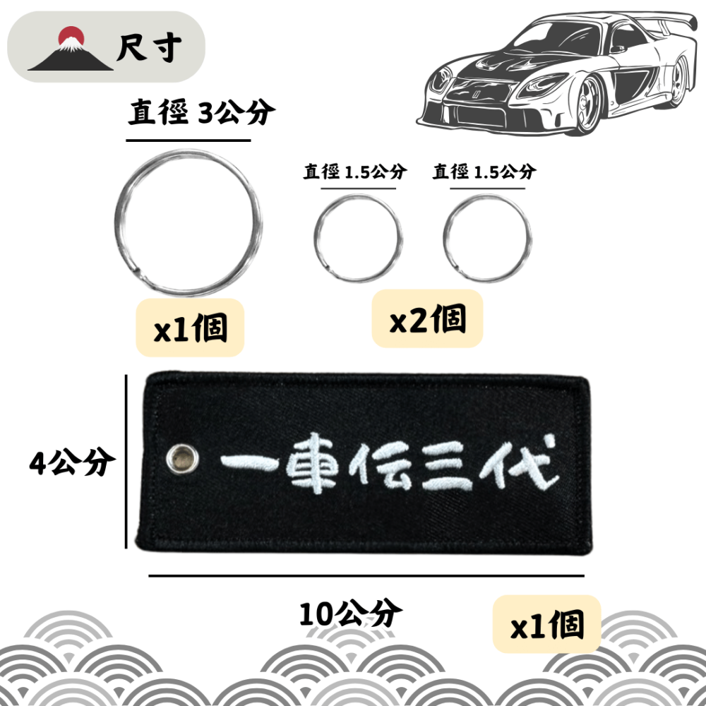 神A 車 鑰匙圈 現貨 獨家 KODEER 原創商品 吊飾 掛吊 日系 經典 耐用車-細節圖3