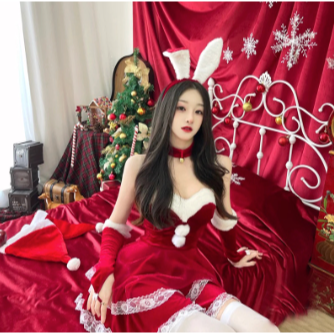 多款！聖誕套裝 兔女郎 性感 可愛 派對洋裝 舞台服裝cosplay角色扮演 聖誕交換禮物-細節圖2