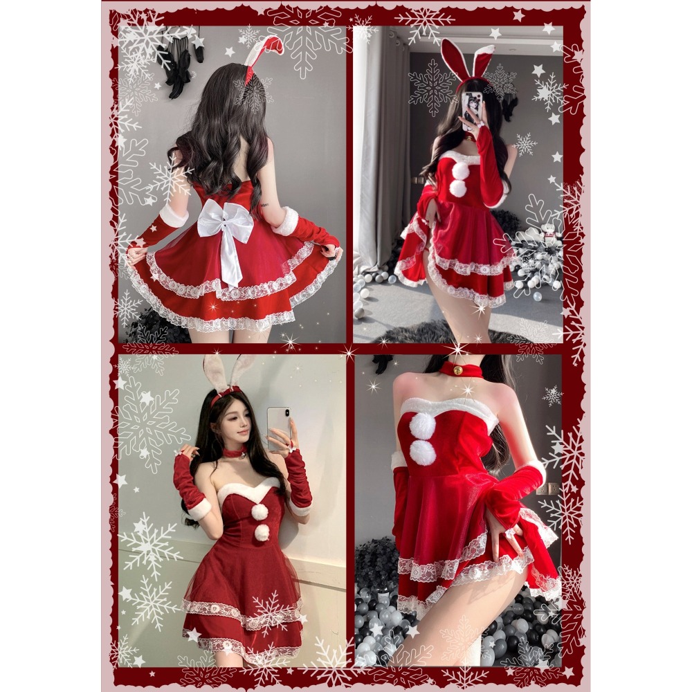 多款！聖誕套裝 兔女郎 性感 可愛 派對洋裝 舞台服裝cosplay角色扮演 聖誕交換禮物-細節圖8