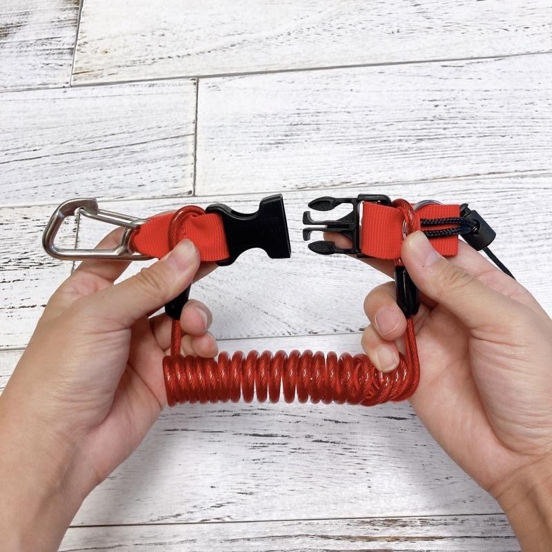 QQ繩 相機繩 手電筒繩 防丟繩 失手繩 不鏽鋼鋼絲彈簧 雙鉤安全繩-細節圖2