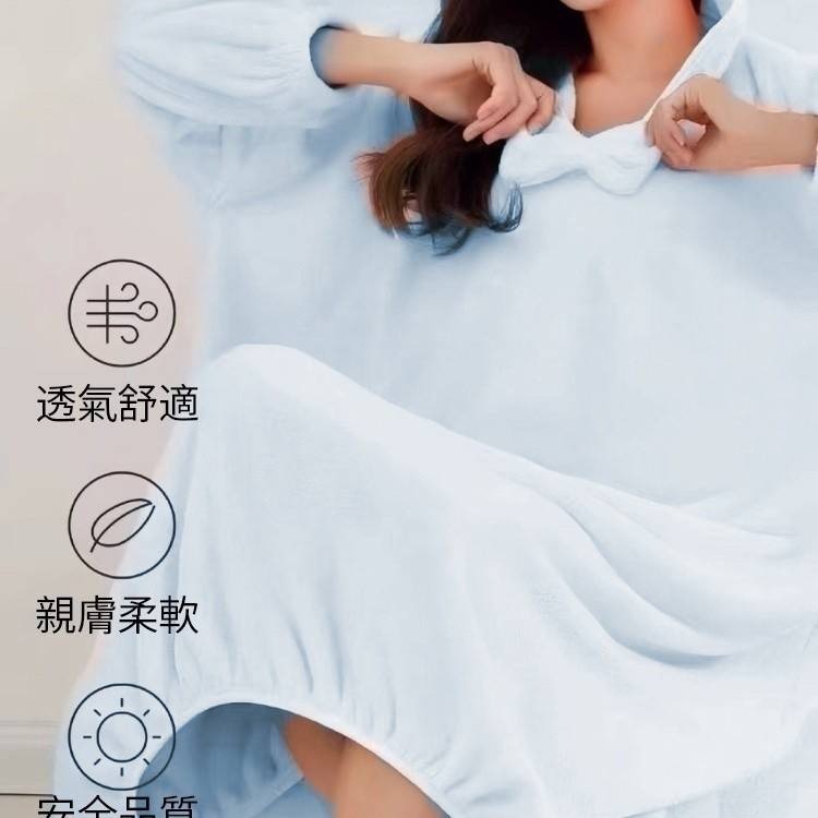 @bbbuy 珊瑚絨秋冬保暖舒適浴裙-4色可選-規格圖9