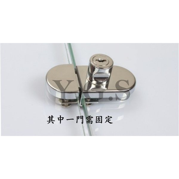 Y.G.S~玻璃五金~NO.408免挖孔櫥櫃單開玻璃鎖-玻對玻 （含稅）-細節圖3