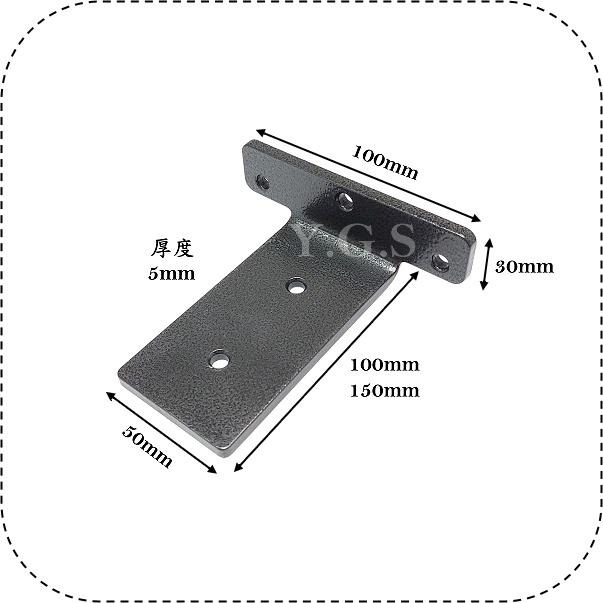Y.G.S~支撐桿五金~白鐵烤黑扁平層板置物架 支撐架-細節圖2