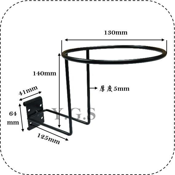 Y.G.S~精品百貨五金~鐵網烤黑帽架/半罩安全帽架/球架 (可正面鎖) (含稅)-細節圖2