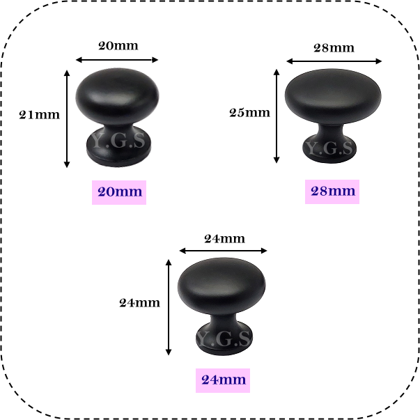 Y.G.S~取手五金~828烤黑取手 櫥櫃拉手 抽屜把手 單孔取手 小把手-細節圖2