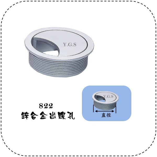 Y.G.S~家具五金~822鋅合金辦公桌出線孔 電腦出線孔 穿線盒 集線盒 線材收納盒-細節圖2