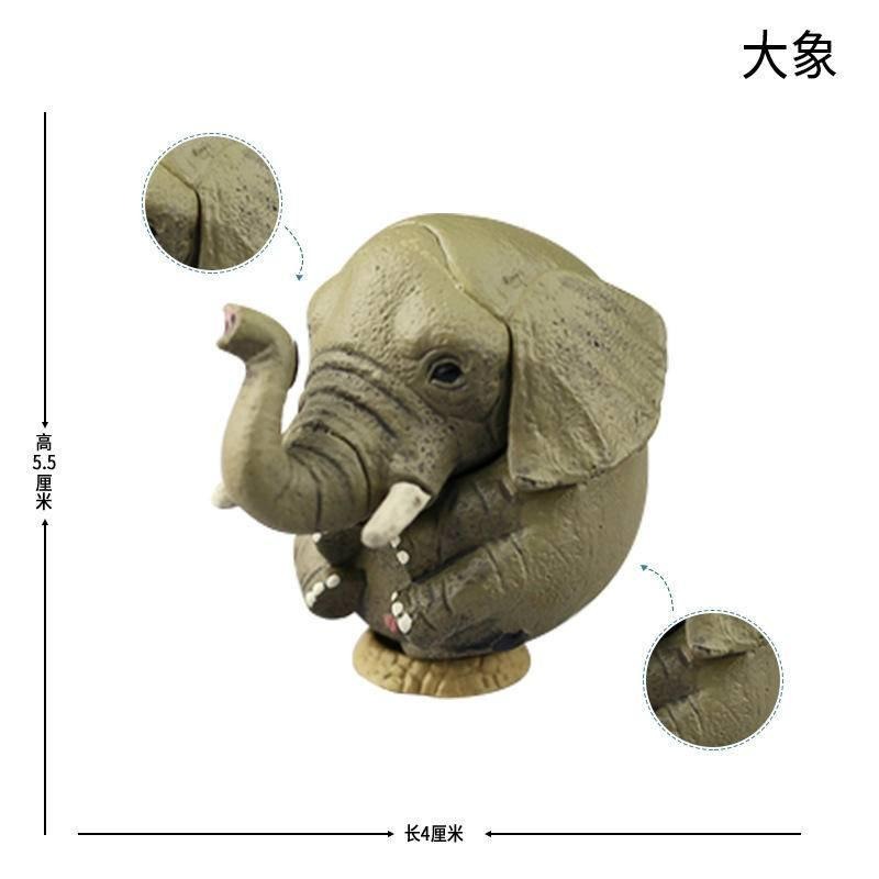 🔥最低每隻95🔥圓滾滾動物公仔🐘大象🦁獅子🦖恐龍🐧企鵝🐻‍❄️北極熊🦛河馬🐋鯨魚 動物公仔 模型-細節圖2