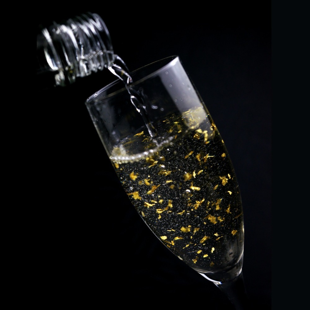 【台灣現貨】日本禮盒 金箔鹽氣泡飲 金箔香檳 氣泡飲料 限量出品  生日禮物 周年紀念 年節送禮【日本進口Ⅹ台灣直送】-細節圖3