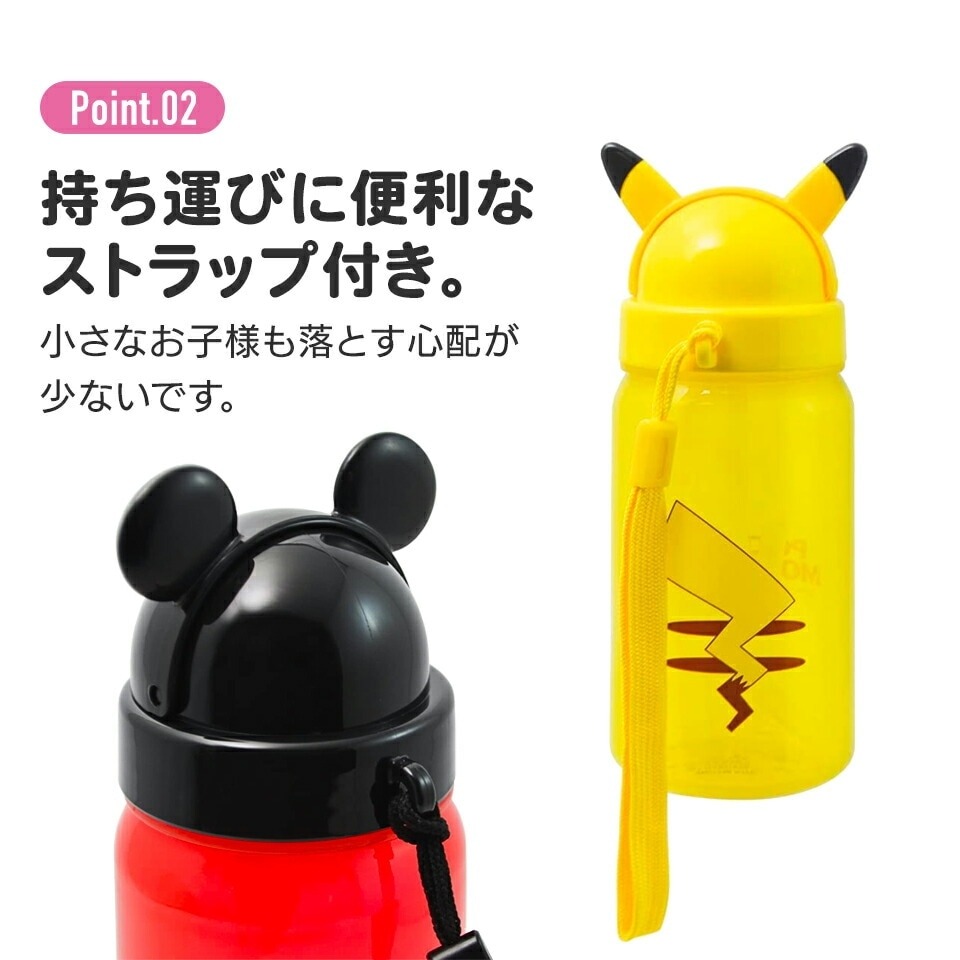【台灣現貨】日本SKATER 角色立體吸管直飲式水壺350ml-細節圖3