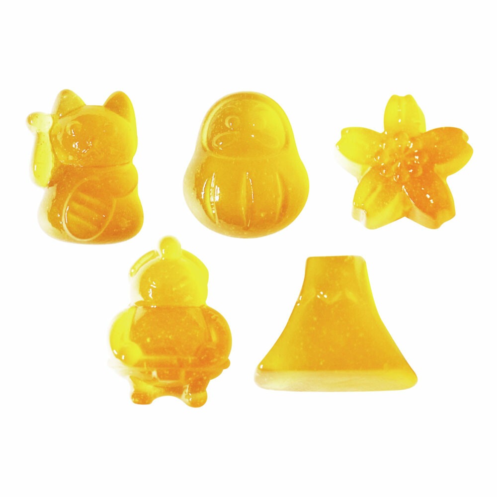 【台灣現貨】日本招財和風黃金糖 金柑糖 古早味糖果 日本造型糖果 富士山糖果 不倒翁糖果 櫻花糖果-細節圖6