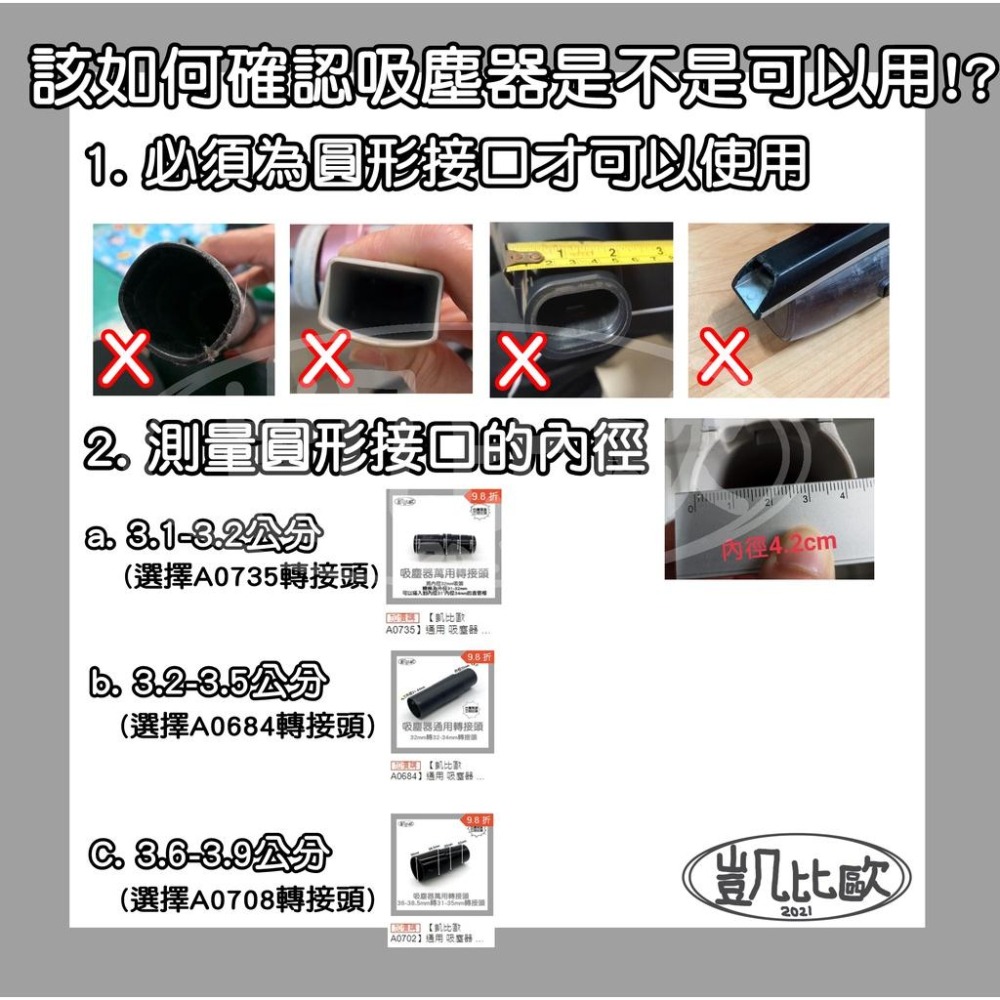 【凱比歐 A0648】通用 吸塵器 吸頭 配件 內徑32mm 適用 東芝 伊萊克斯 飛利浦 東元 聲寶 日立 國際牌-細節圖3