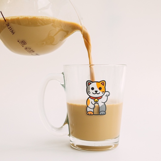 dripo咖啡牛乳系列 貓杯杯+ドリポ牧場沖泡❗專用玻璃杯❗現貨. 量杯 水杯 咖啡杯 茶杯 杯子 玻璃杯-細節圖4