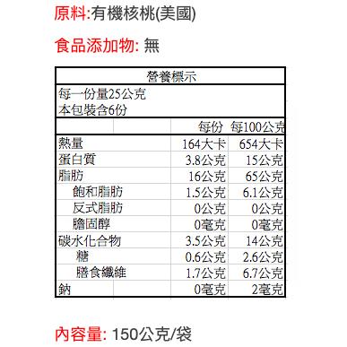 統一生機 果然優核桃 150g/包 果然優 核桃 堅果 下午茶 點心 生菜 沙拉 精力湯 【蜜蜂超市｜BeeMart 】-細節圖6