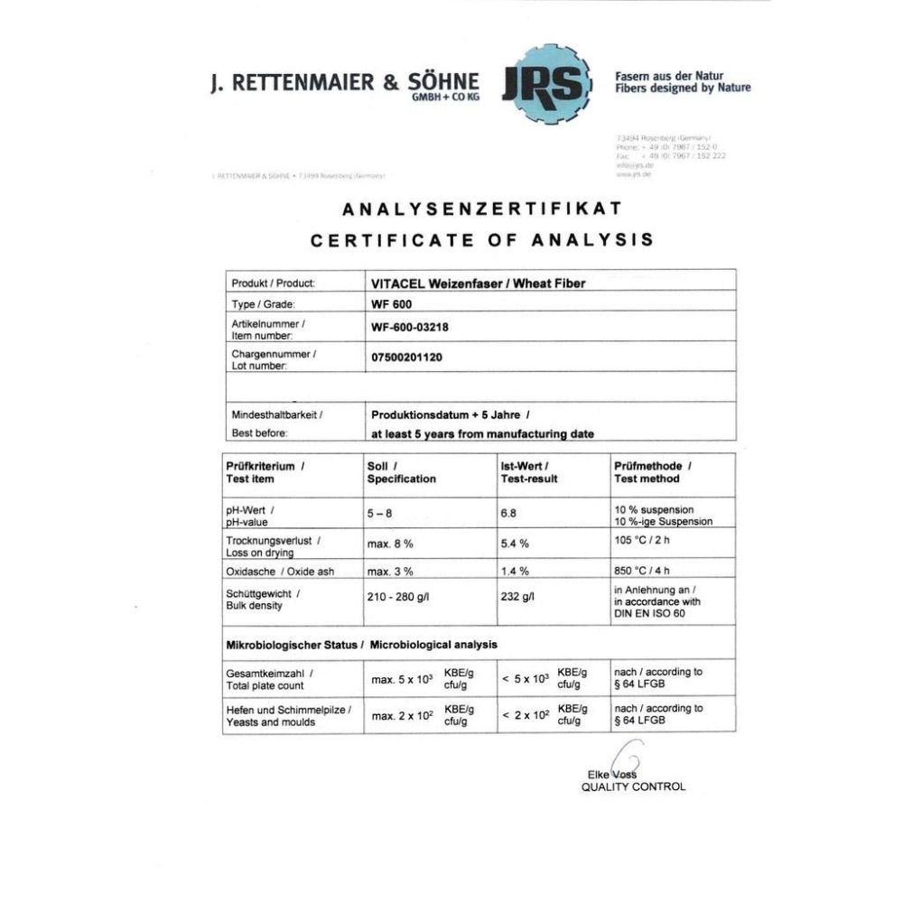 enya 恩亞 小麥纖維 500g/袋 德國 JRS大廠 膳食纖維添加用 烘焙用 Wheat Fiber 【恩亞生活】-細節圖4