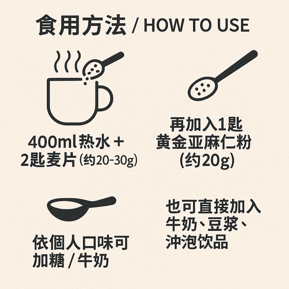 enya 恩亞 亞麻仁籽粉 200g/袋 Flax Seeds 台灣黃金亞麻仁籽粉 Omega-3 來源  【恩亞生活】-細節圖3