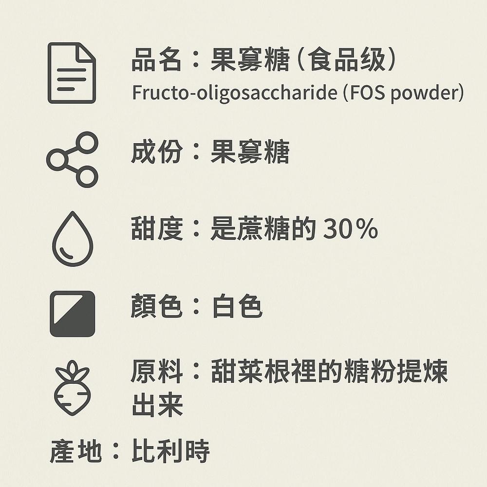 enya 恩亞 果寡糖 500g/袋 產地比利時 膳食纖維 果寡糖 寡糖 生酮飲食 代糖FOS powder【恩亞生活】-細節圖2