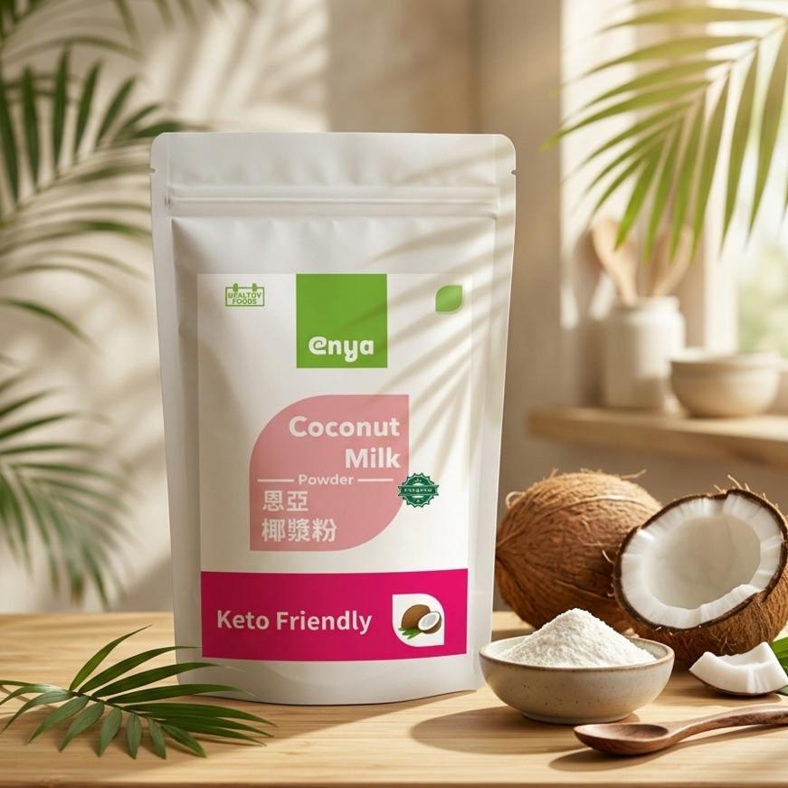 enya 恩亞 椰漿粉 500g/袋 天然MCT 生酮keto友好 高脂低碳 椰奶粉可做泰式咖哩 西米露 【恩亞生活】-細節圖3