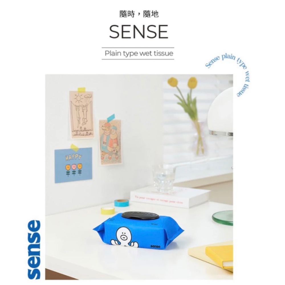 蘿絲車庫：現貨 可愛小章魚圖案 sense 掀蓋式濕紙巾 100抽/10包-細節圖3