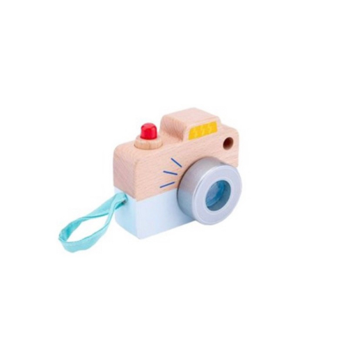 蘿絲車庫：全新現貨 木質兒童相機玩具 很像hello kitty的配色🥰