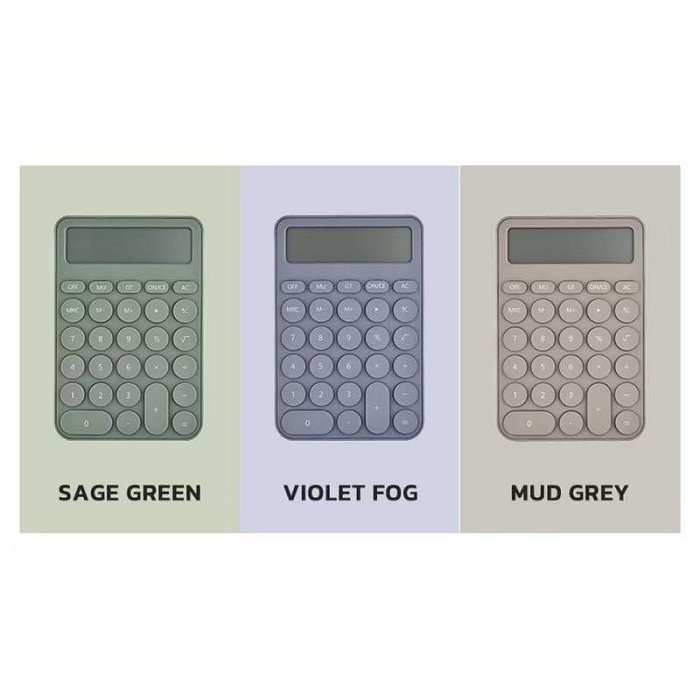 蘿絲車庫：代購韓國直送🇰🇷高顏值 莫蘭迪色系 大地色 計算機 鼠尾草色/泥灰色/霧紫色-細節圖2