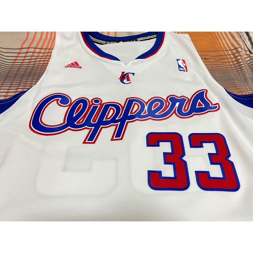 Adidas R30 LA Clippers 快艇 Grant Hill 希爾 經典主場白球衣 S-細節圖3