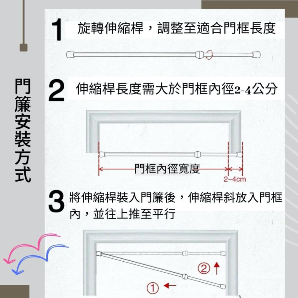 (台灣現貨/台灣賣家/品質把關)門簾 門簾布 風水門簾 風水簾 門簾二片式 穿桿式門簾 <INS莫蘭迪門簾>-細節圖7