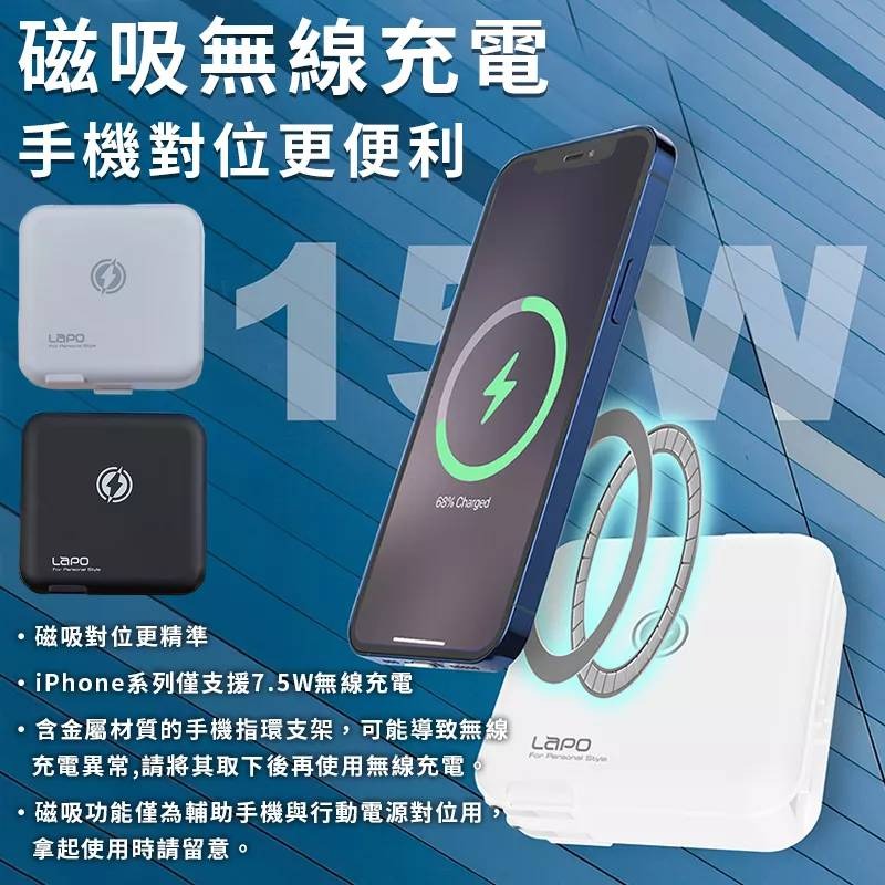 💖樂福科技💖 LaPO 五合一多功能行動電源 無線充 22.5W 萬能充 限量奶茶色 現貨供應 當天出貨-細節圖4