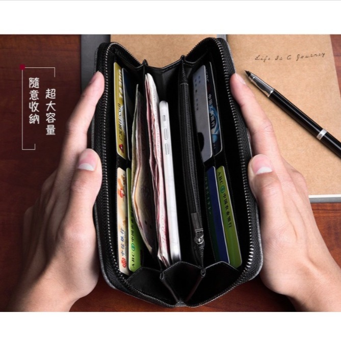 💖樂福科技💖 牛津布長夾 送禮盒 長夾手拿包 可放5.5吋手機 手機包 長夾 錢包 手拿包 零錢包 男夾-細節圖3