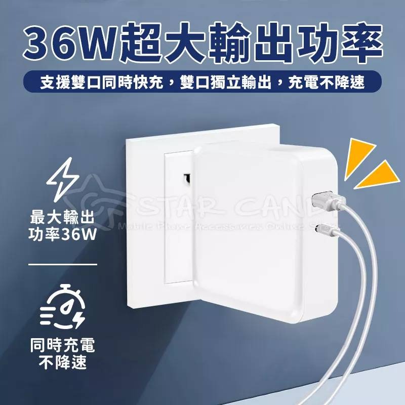 💖樂福科技💖 36W PD+QC3.0旅充頭 台灣現貨 保固6個月 充電器 充電頭 PD快充頭 快充頭 旅充頭-細節圖3