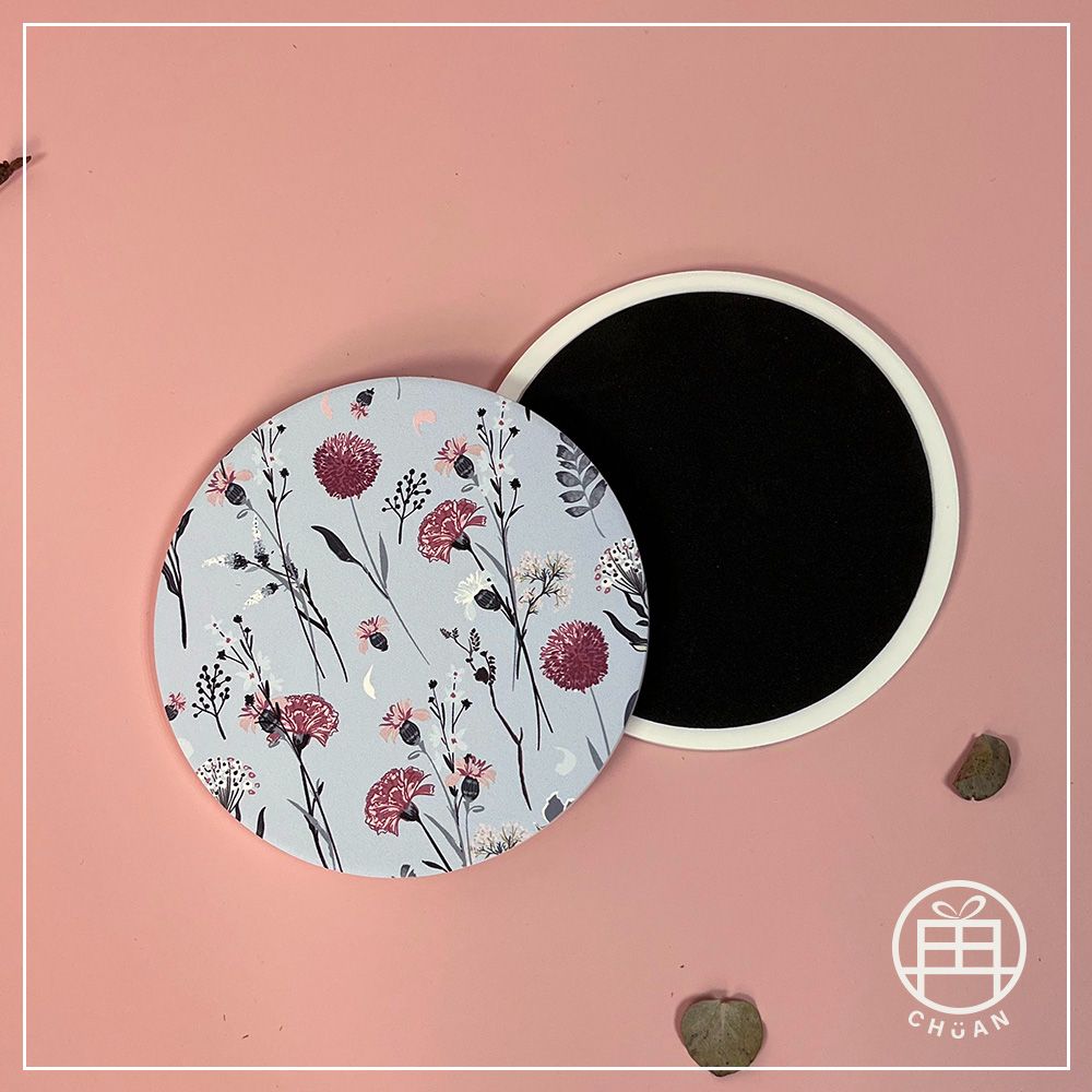 【獨家款-水彩花與葉】花兒 葉子 康乃馨 萬用禮品 陶瓷吸水杯墊 婚禮小物 桌上禮 位上禮 抽獎禮 伴娘禮 交換禮物-細節圖4