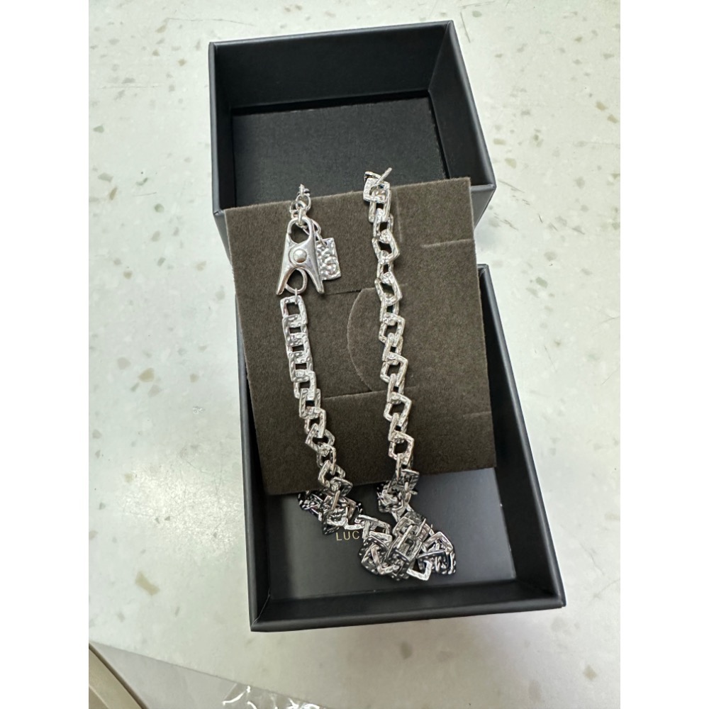 輕奢肌理感S925純銀項鍊-細節圖2