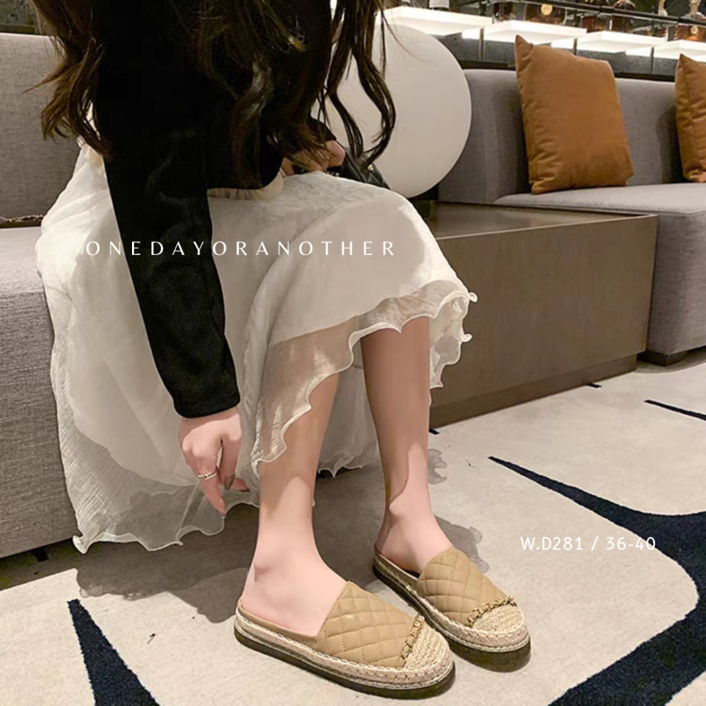 韓國東大門 小白鞋 編織 草編 麻邊 呢子拼色 軟底 久站必備 白鞋 懶人鞋 休閒鞋 平底鞋漁夫鞋 小香風 D281-細節圖2