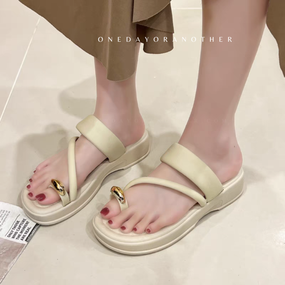 女神必備 防水 細帶線條 斜線 套趾夾趾 一字 編織 沙灘拖 羅馬涼鞋 夾腳拖鞋 平底低跟 涼鞋 QQ3089-細節圖8