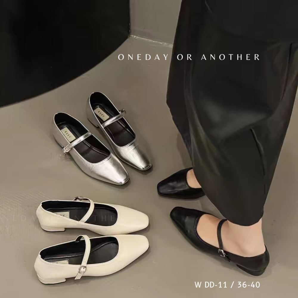 軟皮革瑪莉珍鞋 復古低跟包鞋 粗跟一字扣瑪莉珍鞋 平底低跟鞋 韓版包頭鞋 伴娘鞋 夏日新款淺口單鞋 韓版簡約DD-11-細節圖2