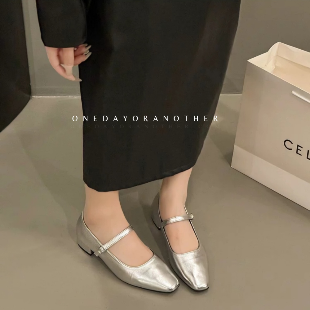 軟皮革瑪莉珍鞋 復古低跟包鞋 粗跟一字扣瑪莉珍鞋 平底低跟鞋 韓版包頭鞋 伴娘鞋 夏日新款淺口單鞋 韓版簡約DD-11-細節圖9