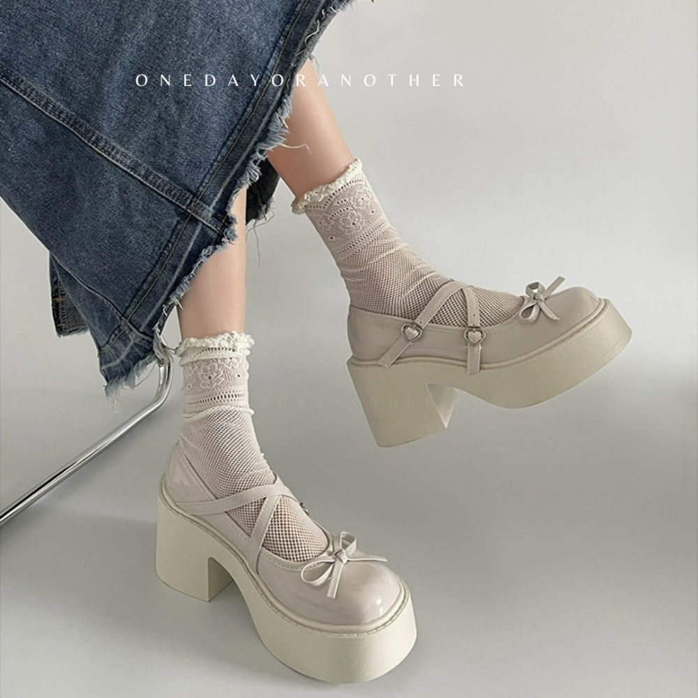 Jennie同款♥️韓國東大門 蝴蝶結 軟皮革 復古 溫柔 厚底鞋 增高 學院風 設計款 芭蕾舞鞋 瑪麗珍鞋 D5566-細節圖8