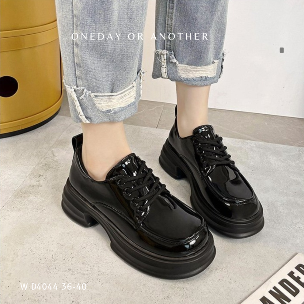 素面厚底高跟小皮鞋 厚底繫帶小皮鞋 厚底綁帶小皮鞋 皮鞋 高跟綁帶皮鞋 高跟皮鞋 英倫風樂福鞋 黑色包鞋 學生D4033-細節圖10