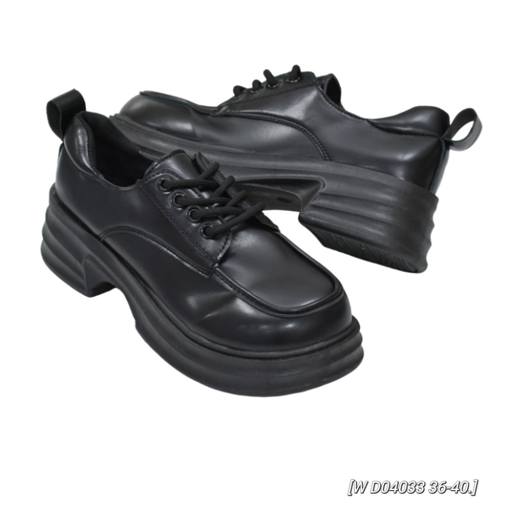 素面厚底高跟小皮鞋 厚底繫帶小皮鞋 厚底綁帶小皮鞋 皮鞋 高跟綁帶皮鞋 高跟皮鞋 英倫風樂福鞋 黑色包鞋 學生D4033-規格圖10