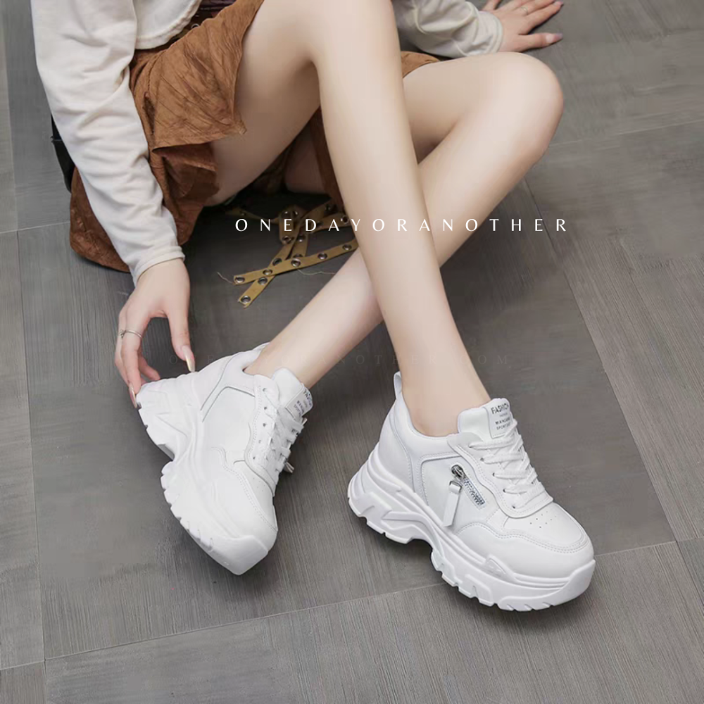 大長腿必備隱形內增高厚底老爹鞋 厚底鞋 增高鞋 老爹鞋 休閒鞋 運動鞋 7.5cm厚底內增老爹鞋 休閒鞋小白鞋 3010-細節圖3