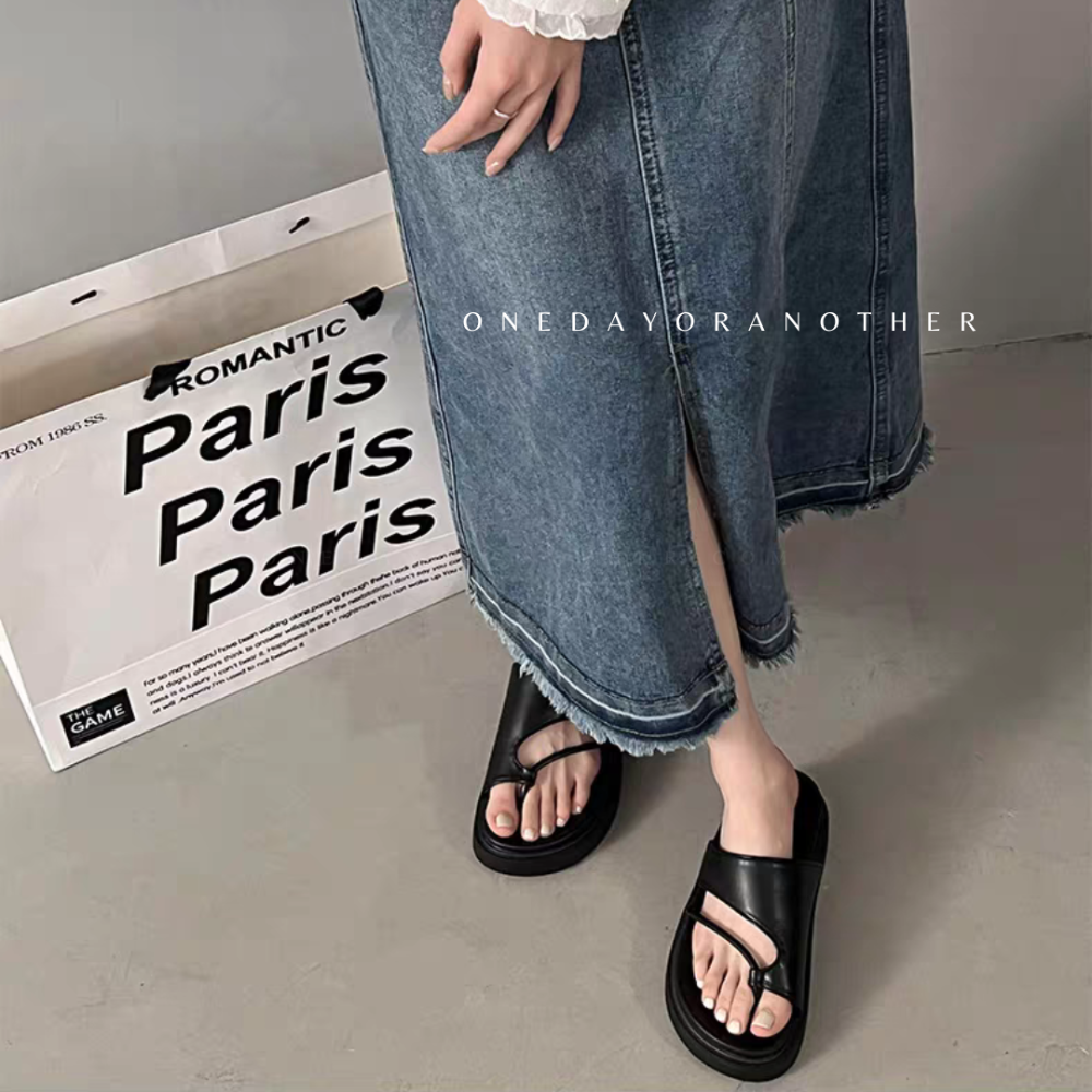 推薦款❤韓版韓國 質感 方頭 軟底 皮革 拖鞋 夾腳 套趾套指 繞指 平底拖鞋 涼鞋 拖鞋 羅馬涼鞋 D30-細節圖8