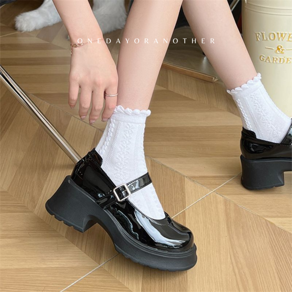 輕量經典復古樂福鞋 大粗跟厚底 休閒鞋 方頭紳士鞋 皮鞋 小皮鞋 復古英倫風 包鞋 厚底鞋 樂福鞋 牛津鞋AC279-細節圖3