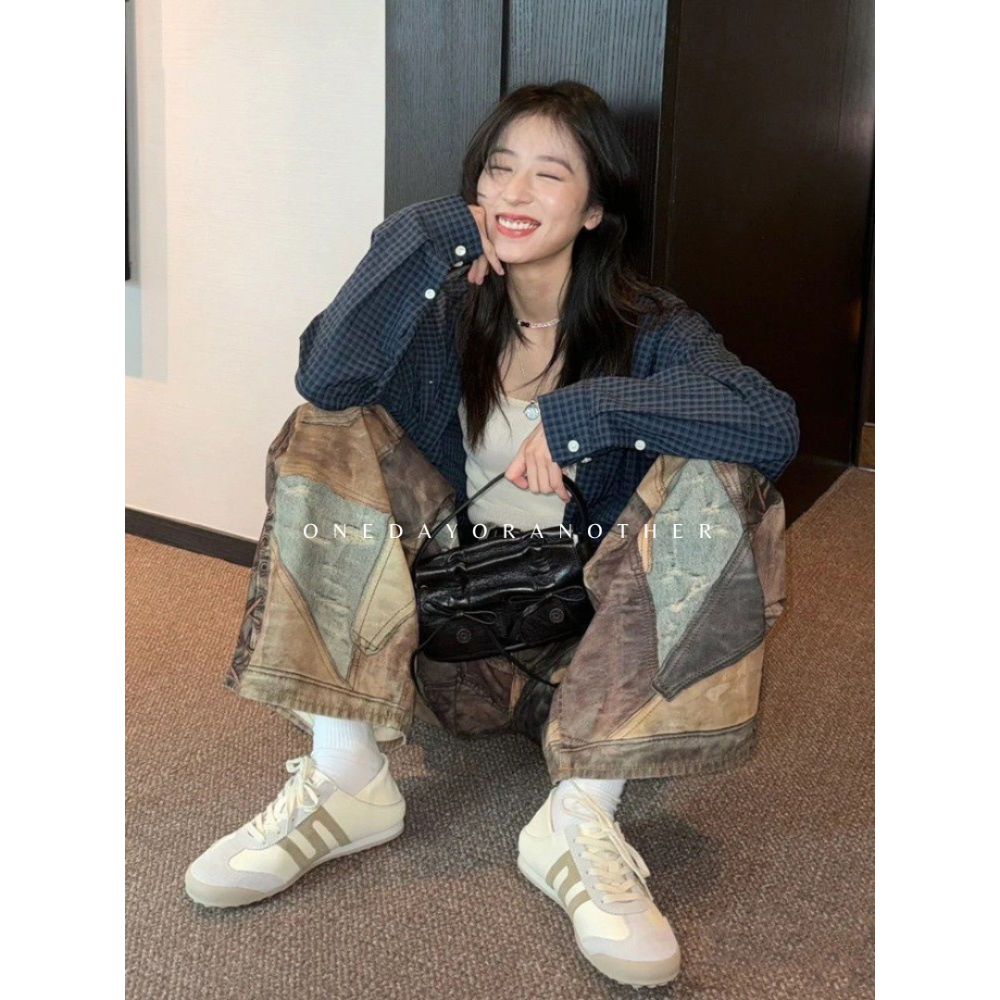 後跟可踩♥️韓版復古德訓鞋 美式復古阿甘鞋 運動休閒鞋 舒適透氣 平底鞋 休閒鞋 D4257-細節圖8