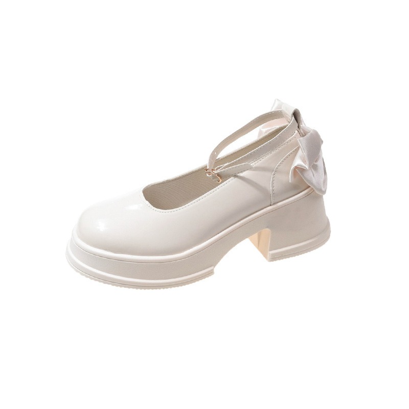 多種穿法♥️雙帶鏈條蝴蝶結小皮鞋 瑪麗珍鞋 皮鞋 樂福鞋 大粗跟厚底 休閒鞋 方頭紳士鞋 小皮鞋 復古英倫風 D1234-規格圖10